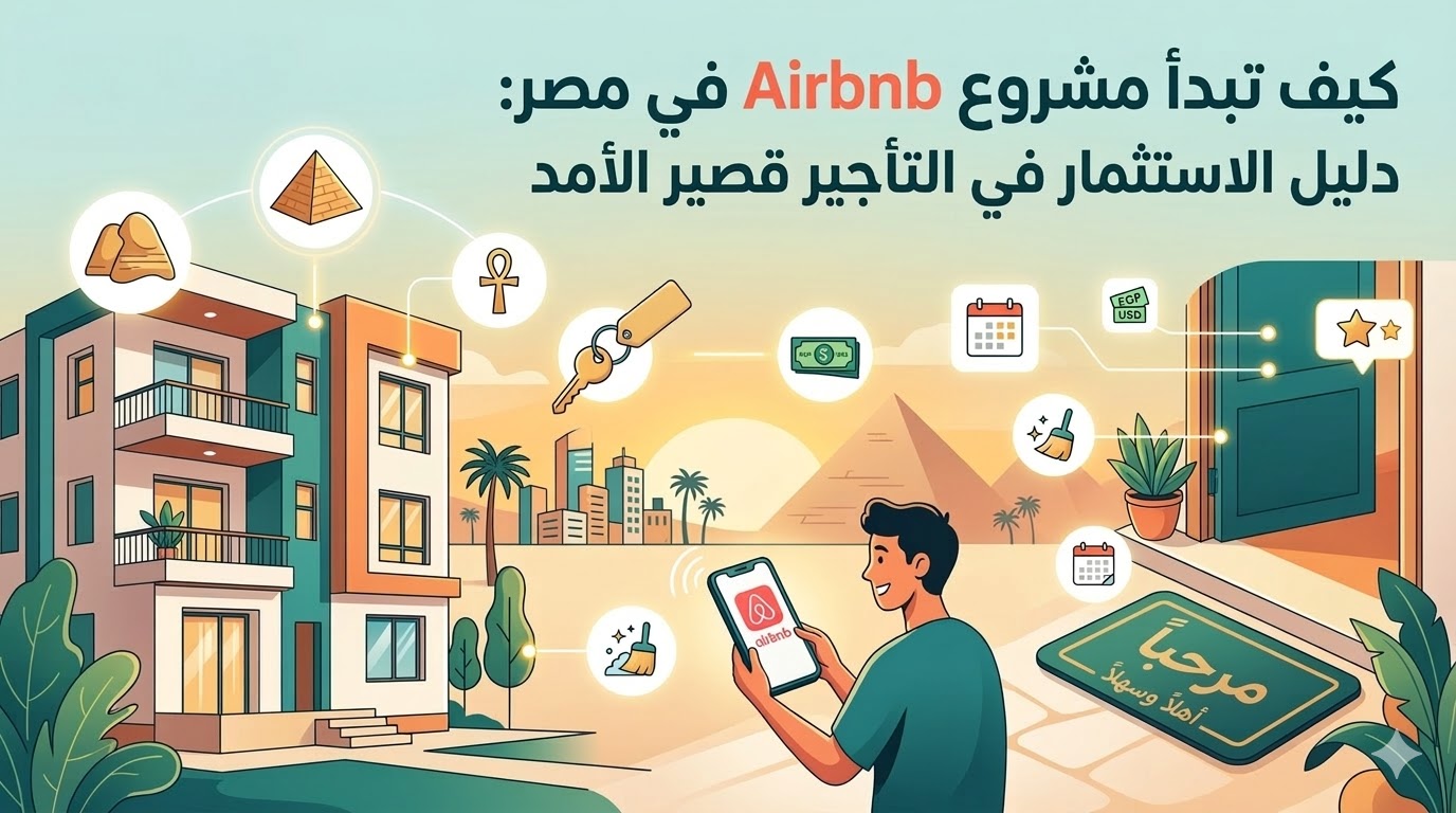كيف تبدأ مشروع Airbnb في مصر 2026: دليل الاستثمار في التأجير قصير الأمد